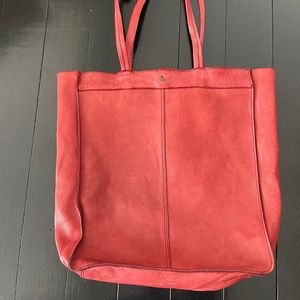 Extra Large Leather Red Tote Harbour 2nd